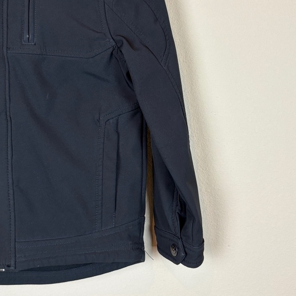 Soft Shell Mixed Media Boys Black Winter Jacket with Zip Off Hood; Size 7 - Picture 4 of 14